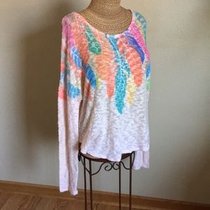 Pastel Feather Sweater LARGE *from Filly Flair